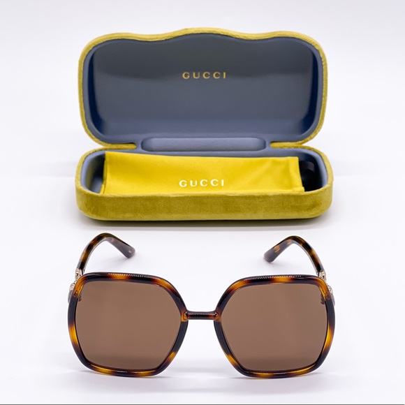 NEW GUCCI GG0890S 002 SUNGLASSES GUCCI GG0890 BROW - Picture 2 of 13